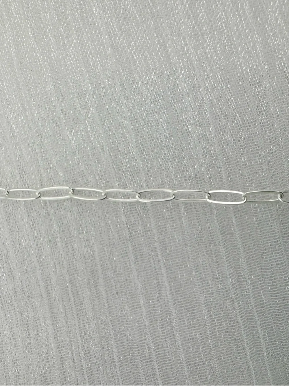 2mm Silver Flat Paperclip Chain Custom Bracelet (S925)